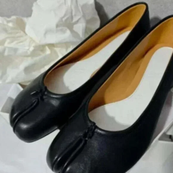 Maison Margiela Tabi Ballet Flat Split Toe Leather Japan good